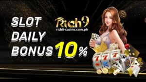 Rich9 Online Casino 10% na Bonus