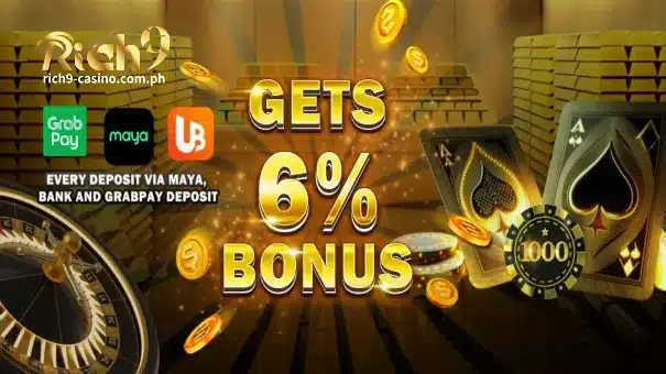 Rich9 Bawat Deposit Maya, Bangko at Grab ay makakakuha ng 6% na Bonus!